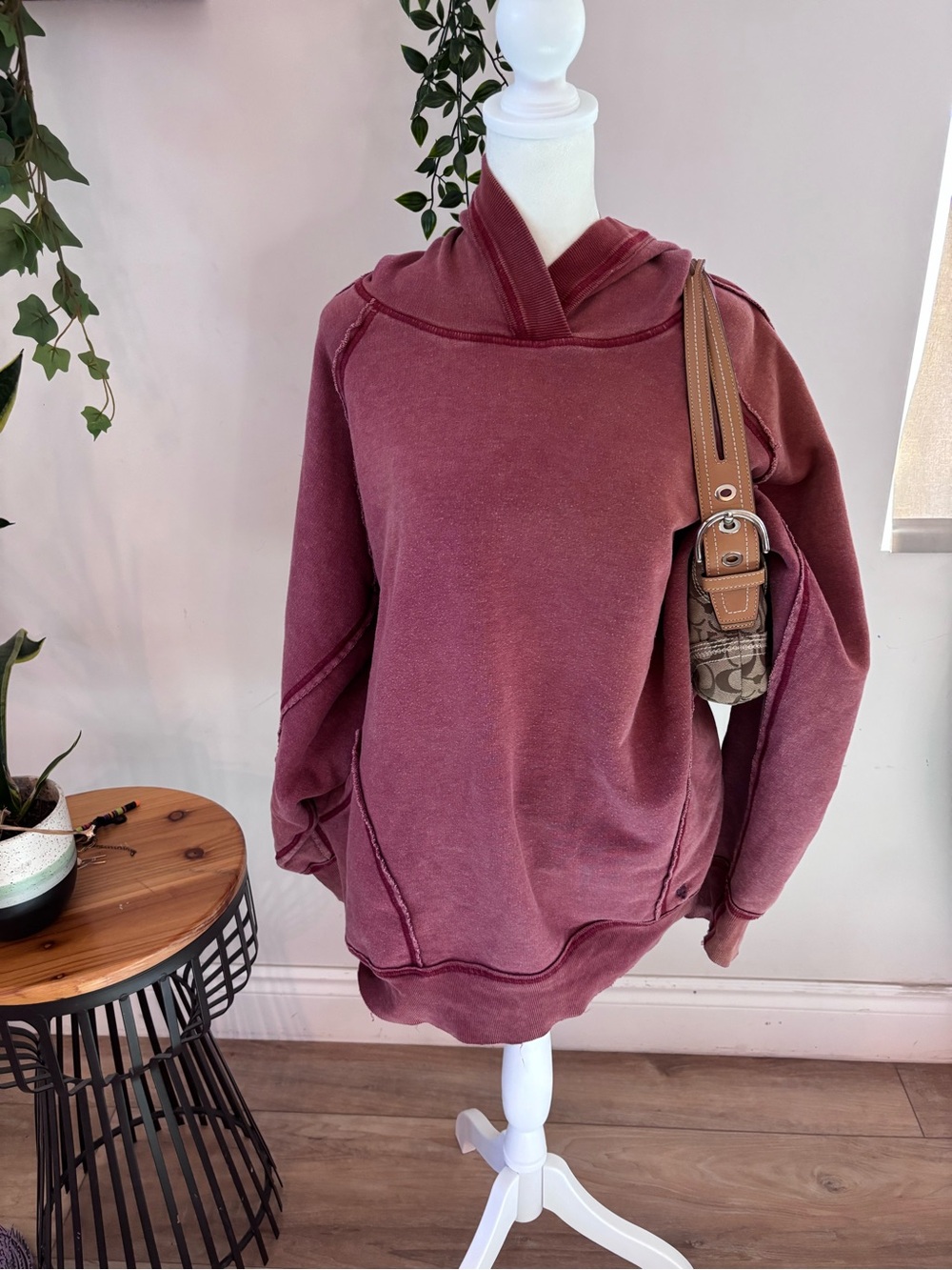 FP Movement by Free People sunshine Dusty Rose Pullover Hoodie - Picture 3 of 8